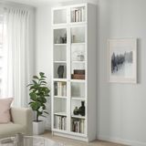 IKEA BILLY cam kapaklı kitaplık beyaz - 69217714