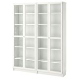 IKEA BILLY cam kapaklı kitaplık beyaz - 89017832