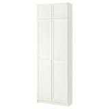 IKEA BILLY kapaklı kitaplık, beyaz, 80x30x237 cm