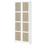 IKEA BILLY kapaklı kitaplık beyaz-bambu - 49572205
