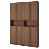 IKEA BILLY kapaklı kitaplık kahverengi ceviz görünüm - 89581905