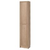 IKEA BILLY kapaklı kitaplık meşe görünümlü - 29563136