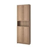 IKEA BILLY kapaklı kitaplık meşe görünümlü - 89483373