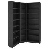 IKEA BILLY köşe kitaplık siyah meşe görünümlü - 39483549