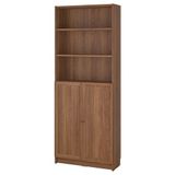 IKEA BILLY yarım kapaklı kitaplık kahverengi ceviz görünüm - 49483365