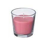 IKEA Blodbok Bardakta Çilek Kokulu Mum, Açık Pembe, 25 Saat