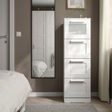 IKEA BRIMNES 4 çekmeceli şifonyer beyaz-buzlu cam - 40392044