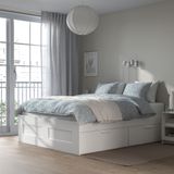 IKEA BRIMNES/LÖNSET çift kişilik karyola beyaz - 89018742