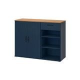 İkea Büfe, Derinlik: 37.5 cm Yükseklik: 90 cm Genişlik: 120 cm Depolama ve Organizasyon Vitrin Mavi-Siy