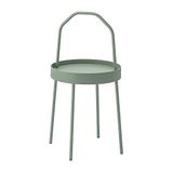 IKEA Burvik 38 cm Açık Gri Yeşil Yan Sehpa