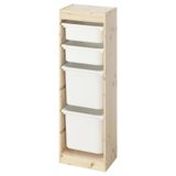 IKEA Çam Çok Amaçlı Saklama Ünitesi, 44x30x91 cm, Beyaz, Çocuk Odası Oyuncak Dolabı