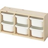 IKEA Çam Dayanıklı Saklama Ünitesi 93X21X30 cm Çocuk Odası Oyuncak Dolabı Düzenleyici - Ahşap