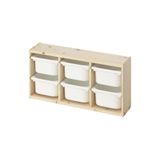 IKEA Çam Dayanıklı Saklama Ünitesi 93x21x30 cm Çocuk Odası Oyuncak Dolabı Düzenleyici