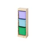 IKEA Çam Modern Saklama Ünitesi, 44x30x91 cm, Çocuk Odası Oyuncak Dolabı, Renkli