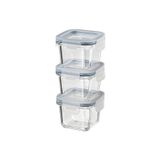 Ikea Cam Saklama Kabı Seti, Cam, 180 Ml, Kare, 3 Adet