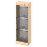 IKEA Çam Saklama Ünitesi, 44x30x91 cm, Sarı, Çocuk Odası Oyuncak Dolabı