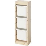 IKEA Çam Şık Saklama Ünitesi 44X30X91 cm Çocuk Odası Oyuncak Dolabı Düzenleyici - Ahşap