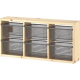 IKEA Çam Şık Saklama Ünitesi 93X21X30 cm Çocuk Odası Oyuncak Dolabı Düzenleyici - Ahşap