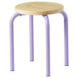 IKEA Çam Tabure Lila Renk Meridyendukkan 45 cm Yuvarlak Tabure Tekli