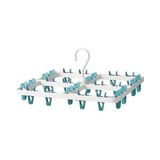 IKEA Çamaşır Kurutma Askılığı,meridyendukkan Beyaz-Turkuaz 36X36X4 cm 24 Mandallı