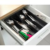 IKEA Çekmece Içi Kaşıklık 31X26X4 cm 5 Bölmeli Plastik Düzenleyici Organizer Çatal Bıçaklık Antrasit Renk