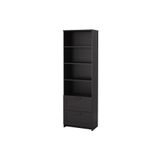 IKEA çekmeceli kitaplık, siyah, 60x190 cm