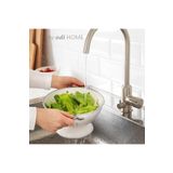 IKEA Çelik Süzgeç Krom Kaplama 22 cm Beyaz