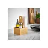 IKEA Chokladhaj Ahşap Taşınır Sosluk Kutusu, Masaüstü Organizer, Sos Şişesi Koymalık Kutu, 12x11 Cm