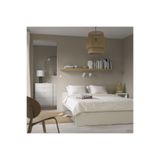 IKEA çift kişilik karyola, beyaz, 140x200 cm, çekmecesiz ve alt karyolasız