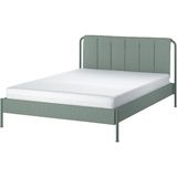 IKEA Çift Kişilik Karyola Iskeleti 140X200 cm Gri - Modern Iskandinav Tarzı Ahşap Yatak Odası Karyolası (Yatak/şilte Hariç) - 140 x 200 cm