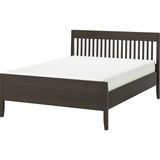 IKEA Çift Kişilik Karyola Iskeleti 140X200 cm Kahverengi - Modern Iskandinav Tarzı Ahşap Yatak Odası Karyolası (Yatak/şilte Hariç) - 140 x 200 cm