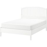IKEA Çift Kişilik Karyola Iskeleti 160X200 cm Beyaz - Modern Iskandinav Tarzı Ahşap Yatak Odası Karyolası (Yatak/şilte Hariç) - 160 x 200 cm
