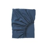IKEA Çift Kişilik Lastikli Çarşaf Koyu Mavi Renk MeridyenDukkan 160x200 Cm Pamuk-Liyosel