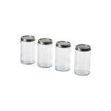 IKEA Cıtronhaj Cam-paslanmaz Çelik 35 Cl Baharat Kavanozu 4 Adet Büyük Boy