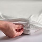 IKEA Çocuk Beyaz Lastikli Çarşaf 70X160 cm - Pamuklu Yumuşak Doku - Yatak Çarşafı