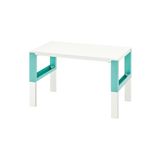 IKEA çocuk çalışma masası, beyaz-turkuaz, 96x58 cm
