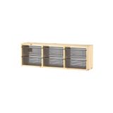 IKEA çocuk duvar rafı, çam-gri, 93x21x30 cm