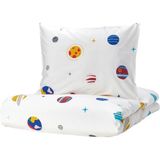 IKEA Çocuk Nevresim Takımı Dünya Gezegeni-Uzay Temalı Aftonsparv Renkli 150X200 Pamuk-Viskon - 150 x 200 cm