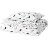 IKEA Çocuk Nevresim Takımı Dünya Gezegeni-Uzay Temalı Aftonsparv SIYAH-BEYAZ150X200 Pamuk-Viskon - Siyah - Beyaz - 150 x 200 cm
