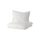 IKEA Çocuk Nevresim Takımı Tek Kişilik 150x200 cm, Beyaz Puantiye Desenli