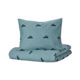 IKEA Çocuk Nevresim Takımı Tek Kişilik 150X200 Mavi Renk-Araba Temalı Nevresim Çarşafsız - 150 x 200 cm