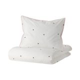 IKEA Çocuk Nevresim Takımı Tek Kişilik 150X200/50X60 cm Beyaz-Puantiye Desenli Beyaz Nevresim Çarşafsız - 150 x 200 cm