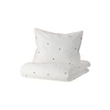 IKEA Çocuk Nevresim Takımı Tek Kişilik Meridyendukkan 150x200/50x60 Cm Beyaz-puantiye Desenli Beyaz Nevre