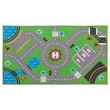 IKEA Çocuk Oda Halısı 75x133 cm Alan: 0.99 m² Yıkanır Yeşil Renk Desenli Halı