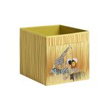 IKEA Çocuk Odası Düzenleme Kutusu 33x38x33 Cm Çok Amaçlı Saklama Kutusu Polyester Desenli Kutu Sarı