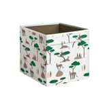 IKEA Çocuk Odası Düzenleme Kutusu 33x38x33 Cm Çok Amaçlı Saklama Kutusu Polyester Desenli Kutu