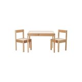 IKEA Çocuk Oyun Masası 2 Sandalye Set, Masif Çam, Ahşap