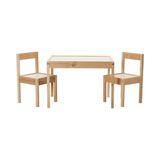 IKEA Çocuk Oyun Masası Meridyendukkan 2 Sandalye Set Çam - Kahverengi