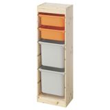 IKEA Çok Amaçlı Saklama Ünitesi, 44x30x91 cm, Turuncu, Çocuk Odası Oyuncak Dolabı