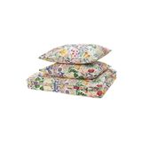 IKEA Çok Renkli Çiçek Desenli Çift Kişilik %100 Pamuk Nevresim Takımı (240x220/50x60 cm)
